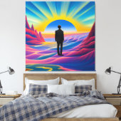 Wüste Sunrise Leinwanddruck (Insitu (Schlafzimmer))