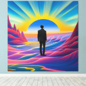 Wüste Sunrise Leinwanddruck (Insitu (Holzboden))