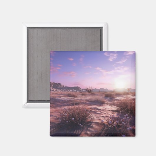 Wüste Sunrise Magnet (Vorderseite/Rückseite)