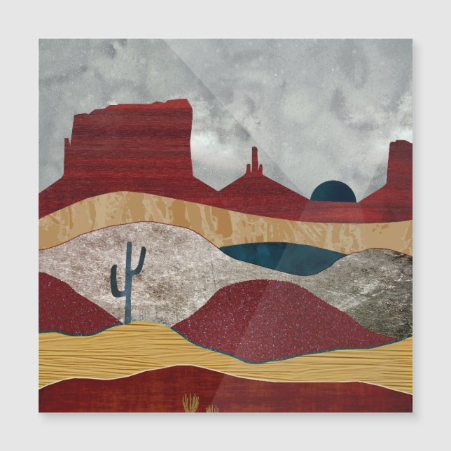 Wüste Sunrise Magnetkarte (Vorderseite)