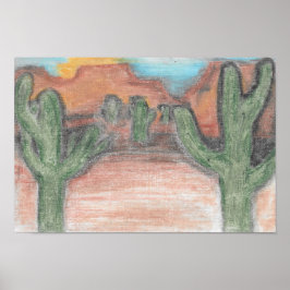 Wüste Sunrise Poster