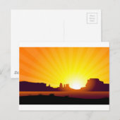 Wüste Sunrise Postkarte (Vorne/Hinten)