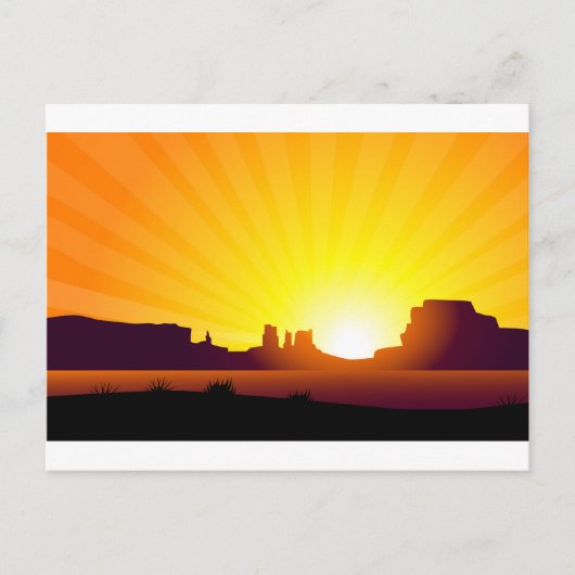 Wüste Sunrise Postkarte (Vorderseite)