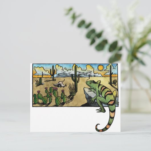 Wüste Sunrise Postkarte (Stehend Vorderseite)