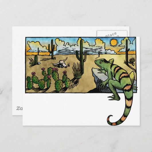 Wüste Sunrise Postkarte (Vorne/Hinten)