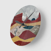 Wüste Sunrise Runde Wanduhr (Winkel)