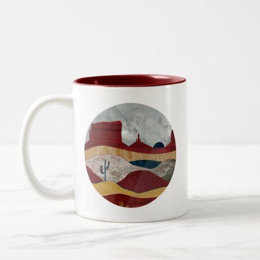 Wüste Sunrise Zweifarbige Tasse (Links)