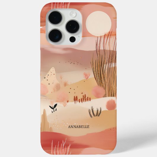Wüste Sunset Abstrakter Blumenname Personalisiert Case-Mate iPhone Hülle (Rückseite)
