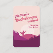 Wüste Sunset Bachelorette Einlage Visitenkarte (Vorderseite)