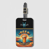 Wüste Sunset Beer Gepäckanhänger (Vorderseite Vertikal)