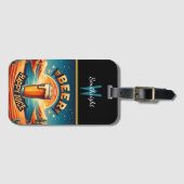 Wüste Sunset Beer Gepäckanhänger (Vorderseite (Horizontal))