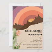 Wüste Sunset Destination Brautparty Einladung (Vorderseite)