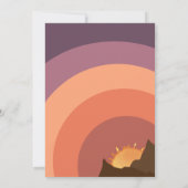 Wüste Sunset Destination Brautparty Einladung (Rückseite)