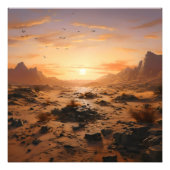 Wüste Sunset Fotodruck (Vorne)