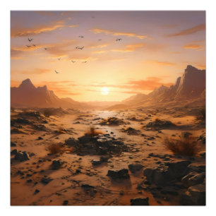 Wüste Sunset Fotodruck