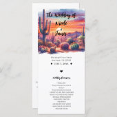 Wüste Sunset Glow Wassercolor Southwestern Program Programm (Vorne/Hinten)