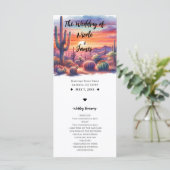 Wüste Sunset Glow Wassercolor Southwestern Program Programm (Stehend Vorderseite)