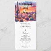 Wüste Sunset Glow Wassercolor Southwestern Program Programm (Vorderseite)