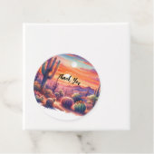 Wüste Sunset Glow Wasserfarbe Südwestliche Hochzei Geschenkanhänger (Beispiel)