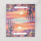 Wüste Sunset Glow Wasserfarbe Südwestliche Hochzei Platzkarte