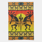 Wüste Sunset Kokopelli Südwest Handtuch (Vertikal)