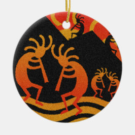 Wüste Sunset Kokopelli Südwest Keramikornament