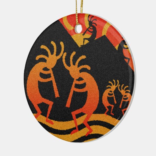 Wüste Sunset Kokopelli Südwest Keramikornament (Links)