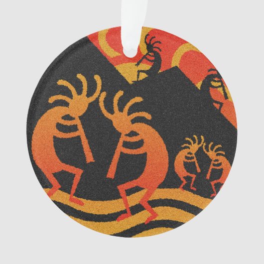 Wüste Sunset Kokopelli Südwestweihnachtbaum Ornament (Vorderseite)