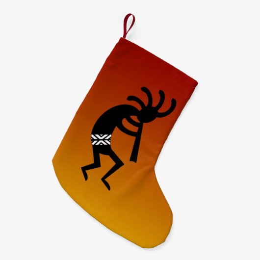 Wüste Sunset Kokopelli Südwestweihnachtliche Weihn Kleiner Weihnachtsstrumpf (Vorderansicht (hängend))