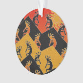 Wüste Sunset Kokopelli Südwestweihnachtliche Weihn Ornament (Vorderseite)