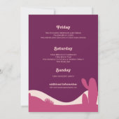 Wüste Sunset Palm Springs Bachelorette Itinerary Einladung (Rückseite)