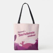 Wüste Sunset Pinks Bachelorette Wochenende Tote Ta Tasche (Rückseite)