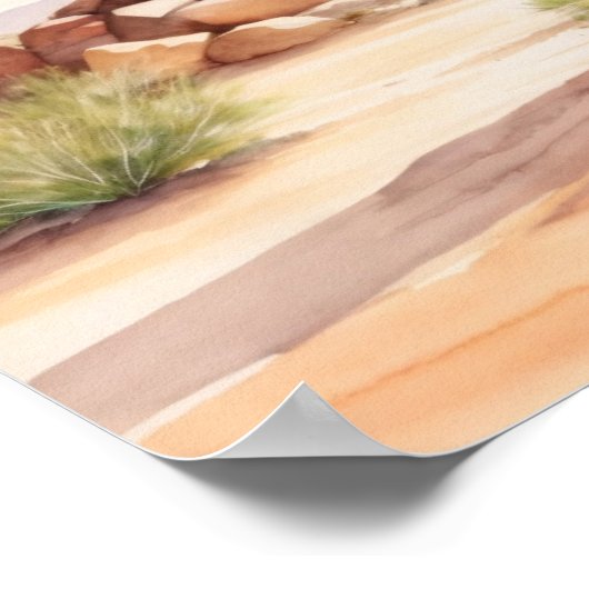 Wüste Sunset Poster (Ecke)