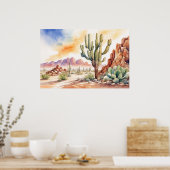 Wüste Sunset Poster (Küche)
