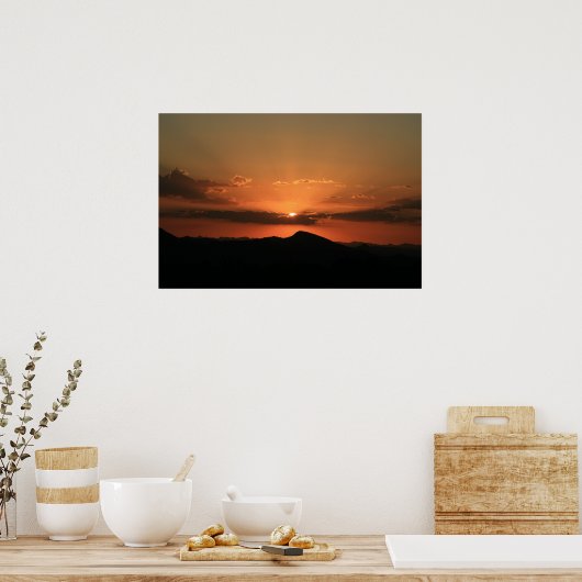 Wüste Sunset Poster (Küche)