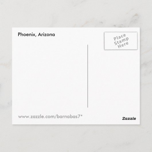 Wüste Sunset Postkarte (Rückseite)