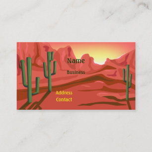 Wüste Sunset Red Rock Business Card Visitenkarte