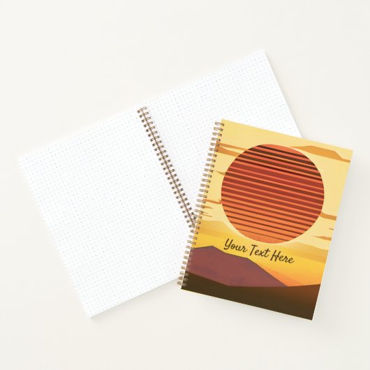 Wüste Sunset Rust Orange und Brown Journal Notizblock (Innenseite)