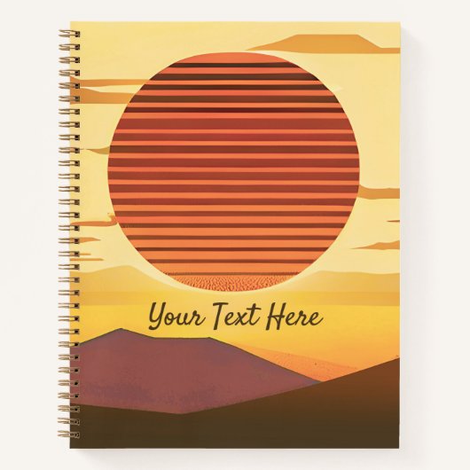 Wüste Sunset Rust Orange und Brown Journal Notizblock (Vorderseite)