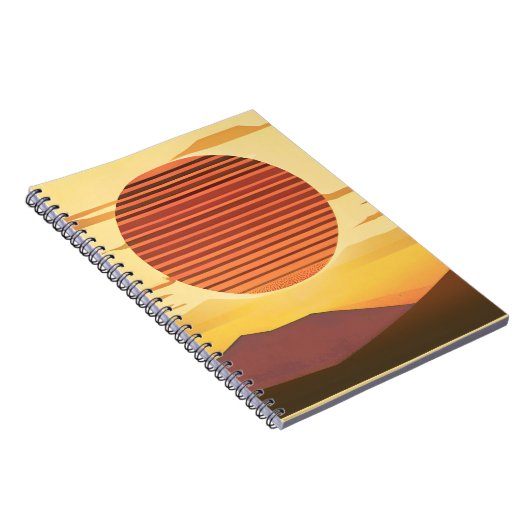 Wüste Sunset Rust Orange und Brown Notizblock (Rechte Seite)