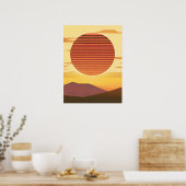 Wüste Sunset Rust Orange und Brown Poster (Küche)