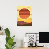 Wüste Sunset Rust Orange und Brown Poster (Heimbüro)