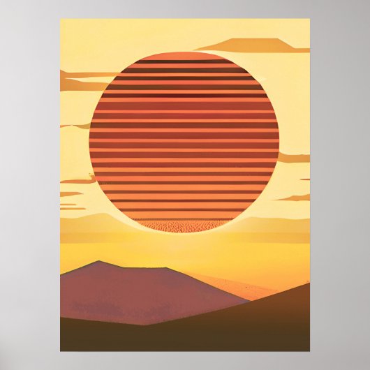 Wüste Sunset Rust Orange und Brown Poster (Vorne)