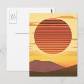 Wüste Sunset Rust Orange und Brown Postkarte (Vorne/Hinten)