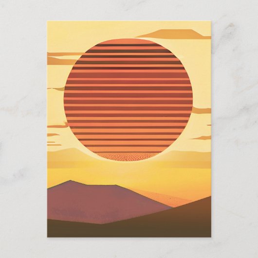 Wüste Sunset Rust Orange und Brown Postkarte (Vorderseite)