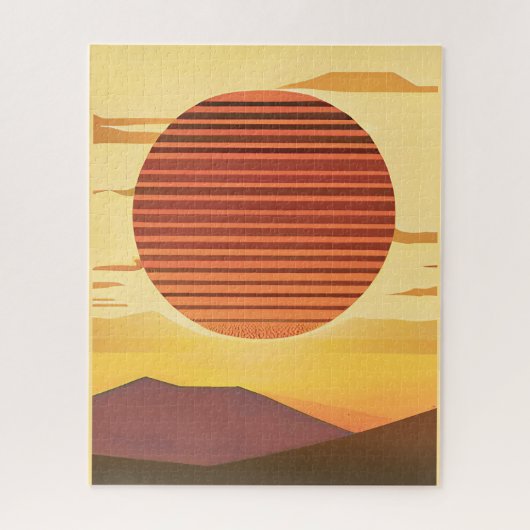 Wüste Sunset Rust Orange und Brown Puzzle (Vertikal)