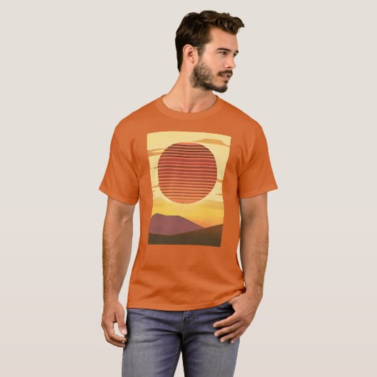 Wüste Sunset Rust Orange und Brown T-Shirt (Vorne ganz)