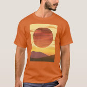 Wüste Sunset Rust Orange und Brown T-Shirt (Vorderseite)