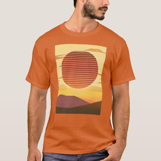 Wüste Sunset Rust Orange und Brown T-Shirt (Vorderseite)