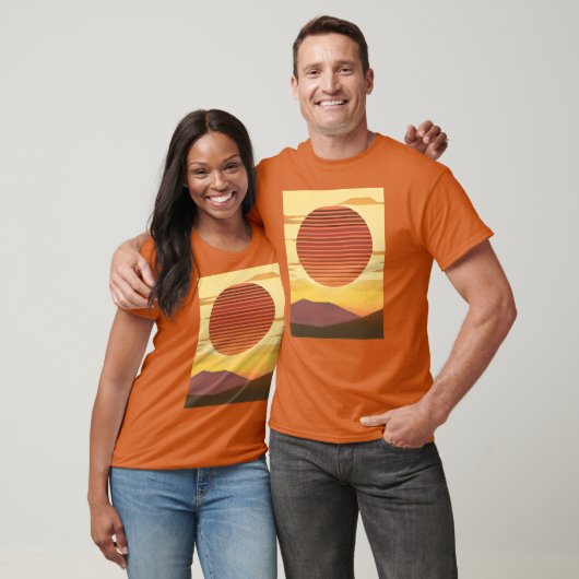Wüste Sunset Rust Orange und Brown T-Shirt (Unisex)